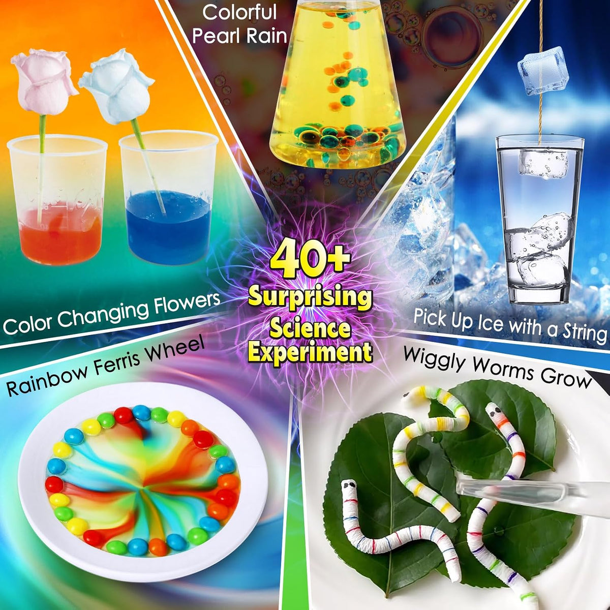UNGLINGA 40+ Experiments Science Kit for Kids Chemistry Set STEM Toy – Fun for Kids & Family - 40+ experiments kit - image 3