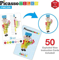 Picasso Cubes 0.5” Pixel Magnetic Puzzle Cube 200 Piece Mix & Match Sensory Toys STEAM Education Learning Building Block Magnets Children Construction Toy Set Stacking Magnet Creative Kit PMC200