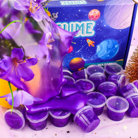 4 Pack Galaxy Slime Kit, Party Favors for Kids, Non Sticky, Wet - Purple Galaxy Slime - image 3