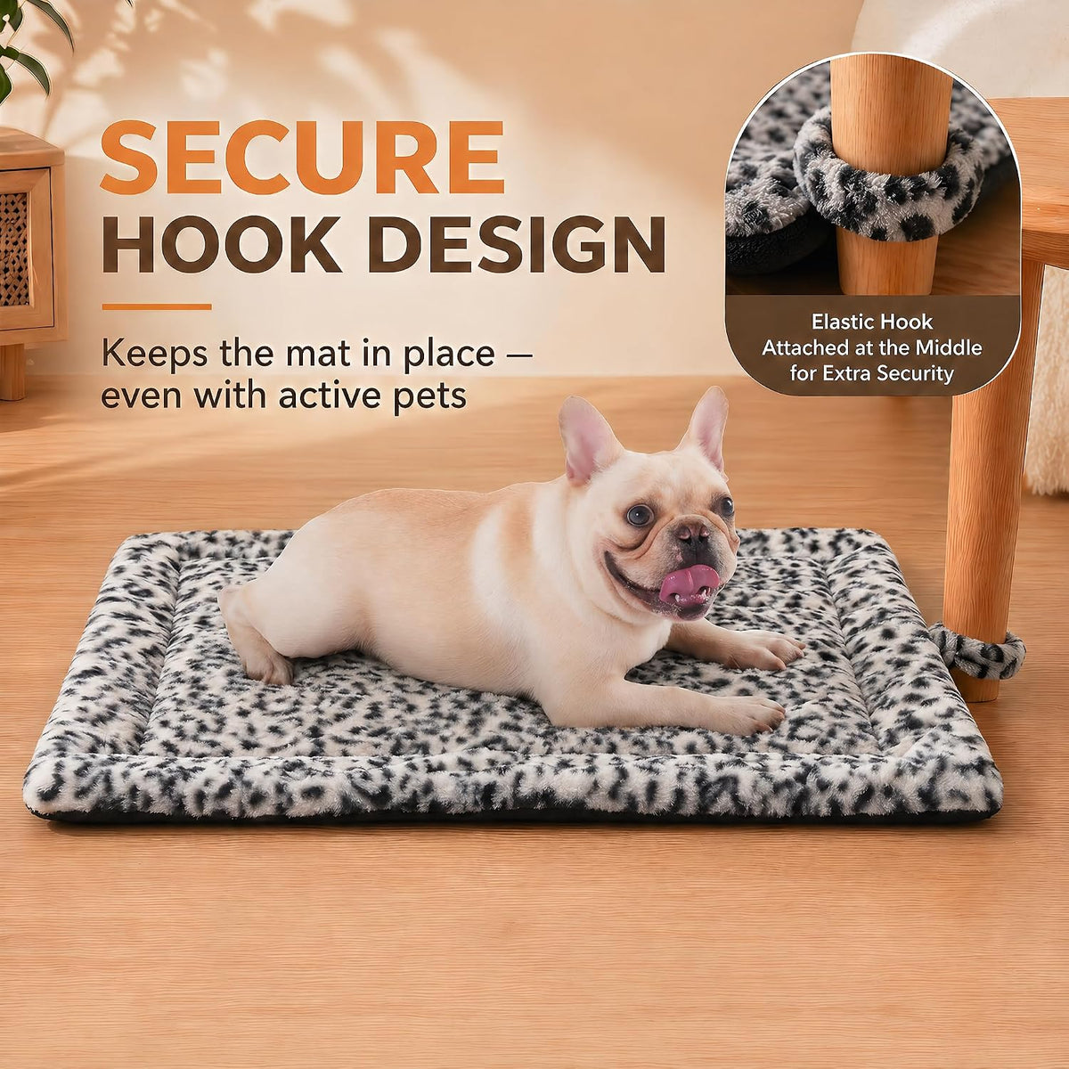 Self Warming Cat Pad for Cats and Dogs - 30 x 24 inch / Black/White - image 4