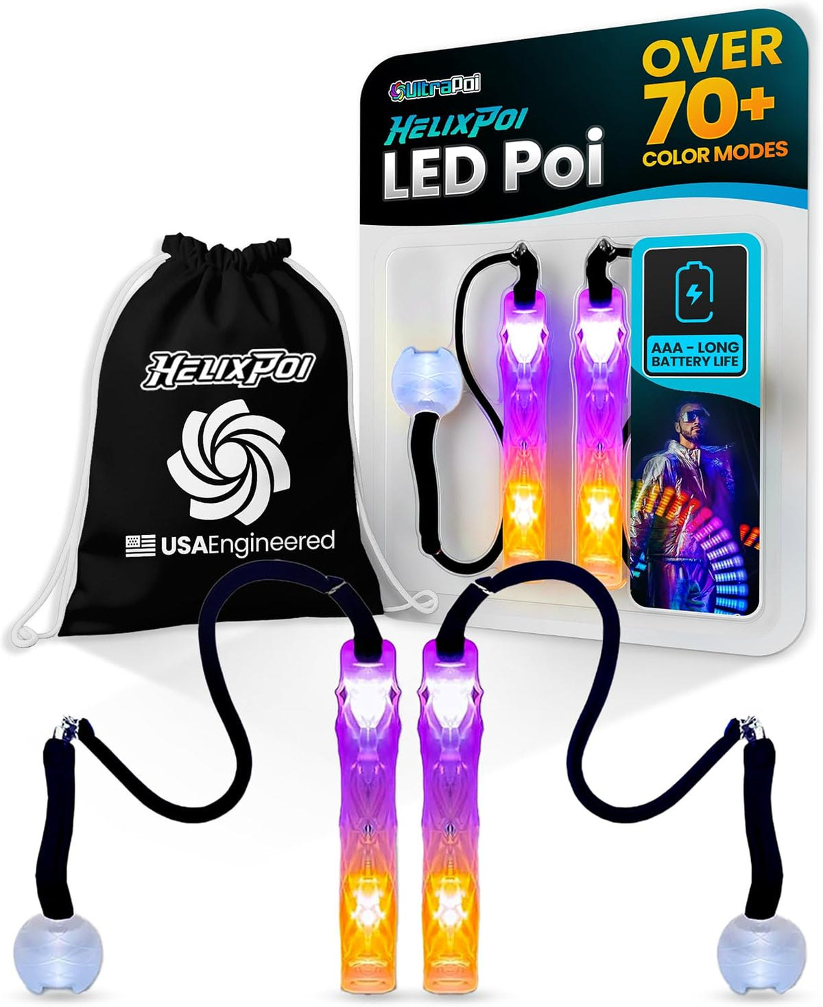 UltraPoi, HelixPoi Non-LED Knob Handles Set - 1. Non-LED Knob Handles