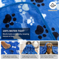 Dog Blanket Paw Bone Pattern 1 Pack 2 Super Soft Warm Flannel Sofa - 40*30 inch (Pack of 3) / Three-in-one - image 2