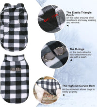 Dog Fleece Vest Sweater Winter Jacket for Small and Medium Large Dogs - Large / WHITE BUFFALO PLAID - image 4