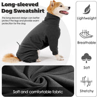 Dotoner Pullover Dog Sweater with Leash Hole - Large / Grey - image 2