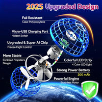 ENJSD flying orb ball with LED lights and enclosed propeller - view 2