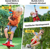 DECORLIFE Tree Swing for Kids - Multicolored,red - image 4