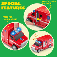JOYIN 4 Packs Emergency Vehicle Toy Playsets - City Vehicle Toy Set - image 3