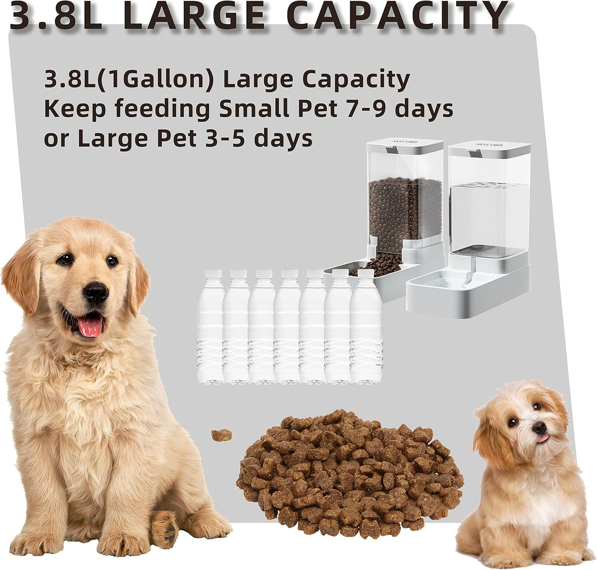 NKECOBJI Gravity Pet Feeder and Water Dispenser Set - image 3