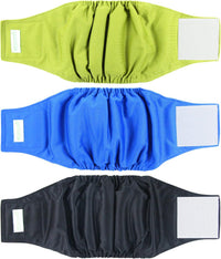Wegreeco Washable Male Dog Belly Band - XX-Large / Black, Blue, Olive