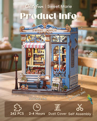 Cutefun Book Nook Kit, Bach Strings Musical Instrument Store - Sweet Marie - image 3