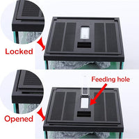 crapelles Glass Lizard Tank, Spider Box Kit, 7.8x7.8x5.9'' Tarantula Feeder Insects Beetle Habitat, Amphibians Terrarium for Small Pet, with Washable Mat, Resin Rock Shape Hideout, Artificial Flower