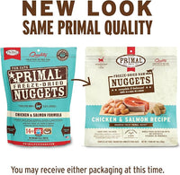 Primal Freeze Dried Raw Cat Food Nuggets Chicken & Salmon, Complete & Balanced Meal or Topper, Premium, Healthy, Grain Free, High Protein Raw Cat Food with Probiotics (5.5 oz)