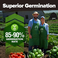 HOME GROWN 𝗨𝗦𝗔 𝗣𝗥𝗘𝗠𝗜𝗨𝗠 25 Heirloom Vegetable Seeds 12,000+ 𝗡𝗢𝗡-𝗚𝗠𝗢 Survival Garden Seeds Kit, High Germination Tomatoes Carrots Beans Kale Peppers, Giftable Indoor Outdoor Planting Set