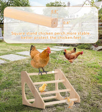 PETSFIT Baby Chick Roosting Bar, Anti-Rotation, Solid Wood - 13.6“L×14.4W×11.4"H / Basic - image 3