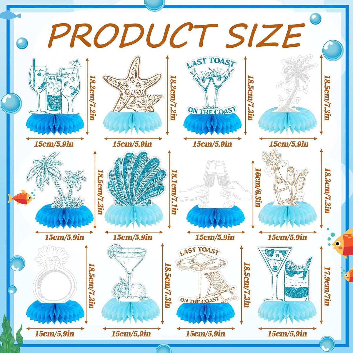 Moinchore 12 Diwali honeycomb table centerpieces with colorful 3D designs - view 17