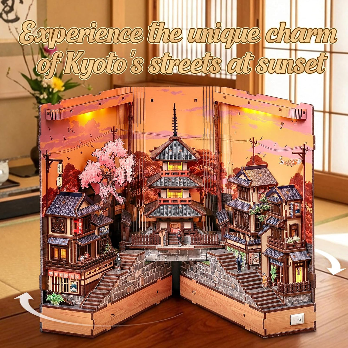 Cutefun Book Nook Kit for Adults - Twilight Sakura Path - image 3
