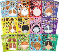 48PCS Halloween Make-a-face Stickers Halloween Characters Stickers - Dog