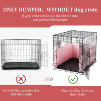 Hombys Dog Crate Bumper with Ties - 24"x18" / Pink - image 3