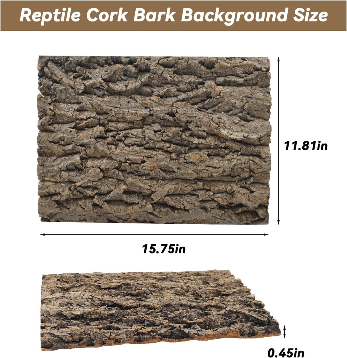 PINVNBY Reptile Terrarium Cork Background - 【Natural Cork Bark 】 / 【2 PCS】 - image 3