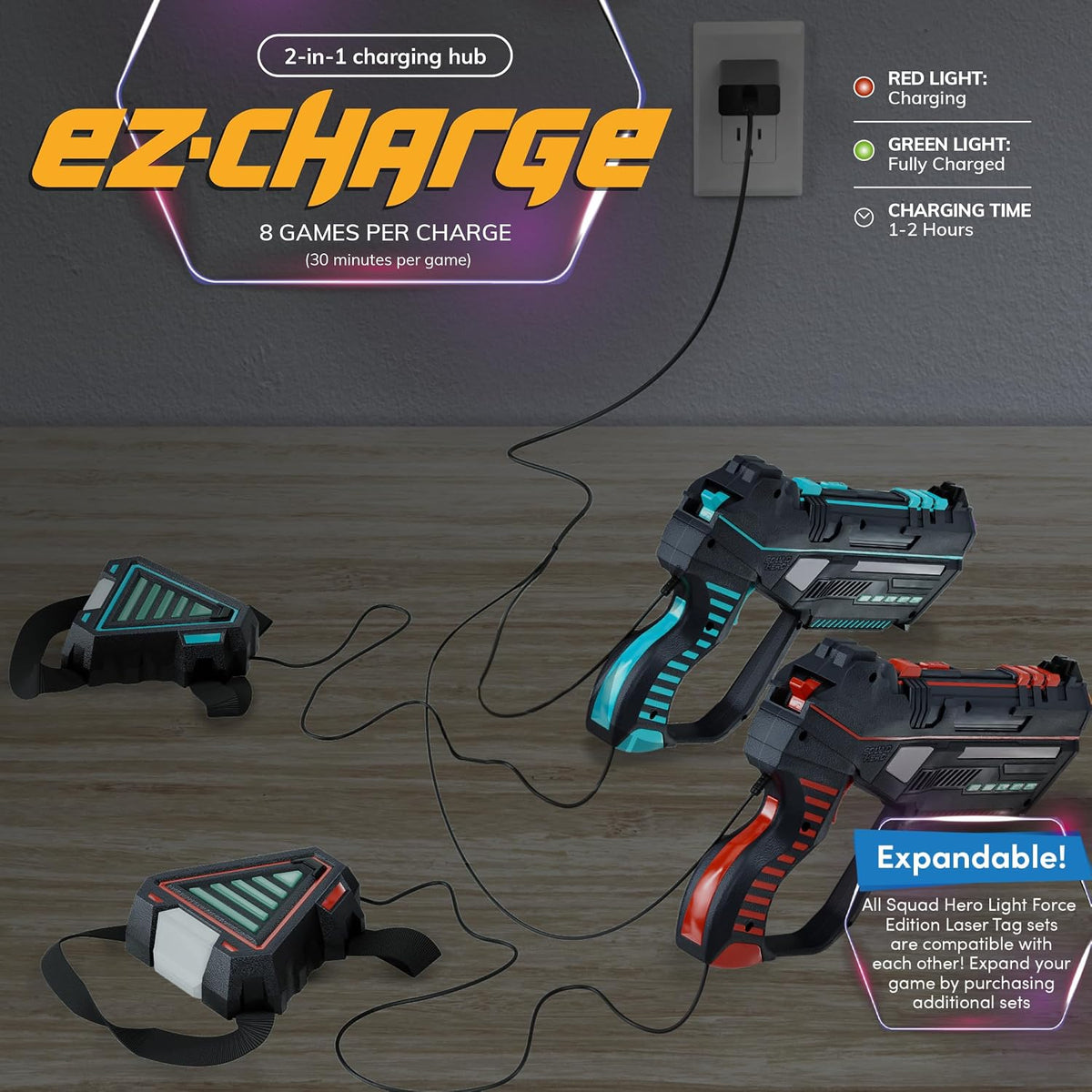 Squad Hero Rechargeable Laser Tag for Kids, Teens & Adults - 2 Pack - image 3