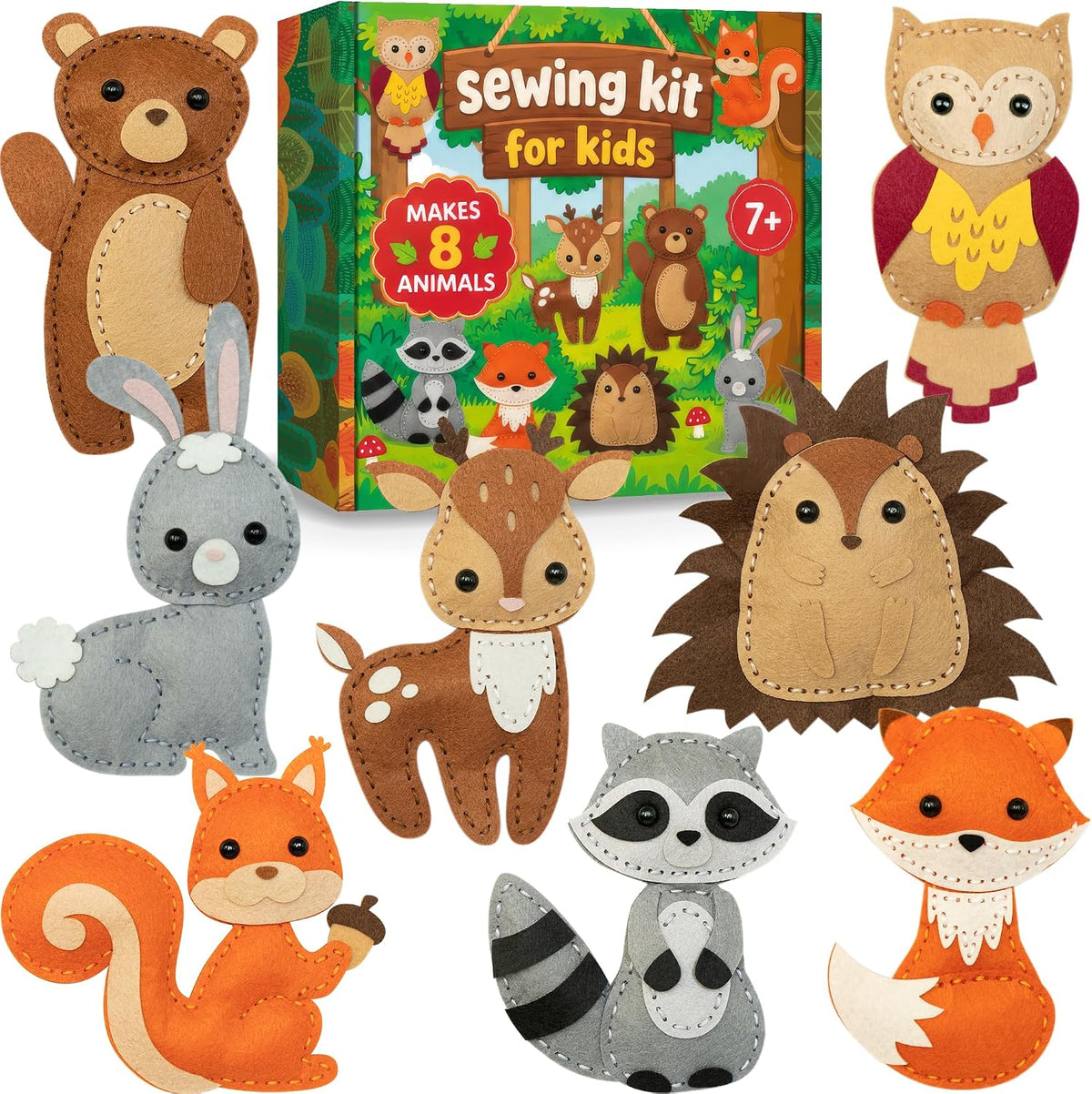 Craftorama Sewing Kit for Kids - Woodland Animals