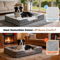 Orthopedic Dog Bed Medium Size Dog, Memory Foam Dog Bed Couch - Dark Grey / 36.0" L x 27.0" W x 6.7" Th - image 2