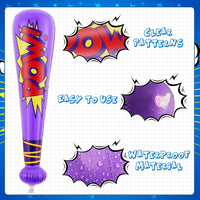 WILLBOND 18 pack 17 inch inflatable baseball bats in red, pink, blue and light blue with pump - view 24