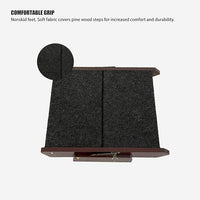 MEWANG Wooden Pet Stairs/Pet Steps - 2-in-1 Foldable Stairs & Ramp for Beds and Cars - Portable Dog/Cat Ladder Up to 110 Pounds