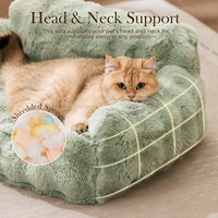 Orthopedic Cat Couch Bed for Indoor Cats - 24.0"L x 18.0"W x 10"Th / Grey - image 3