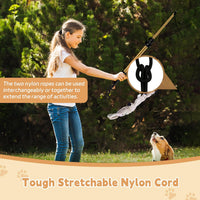 Flirt Pole for Dogs, Interactive Toys Tug-of-war for Pet - 2 switch-40.2Inch-Gold - image 3