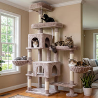 Hey-brother Cat Tree Tower with Stable Extended Base - Muchroom