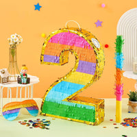 Rainbow Number 5 Pinata for 5th Birthday Party Decorations - 2 - image 4