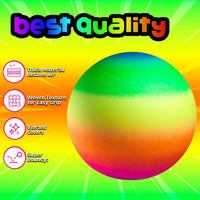 8.5-Inch Rainbow Playground Ball with Hand Pump for Kickball - 8.5-Inch - Pack of 4 - image 3