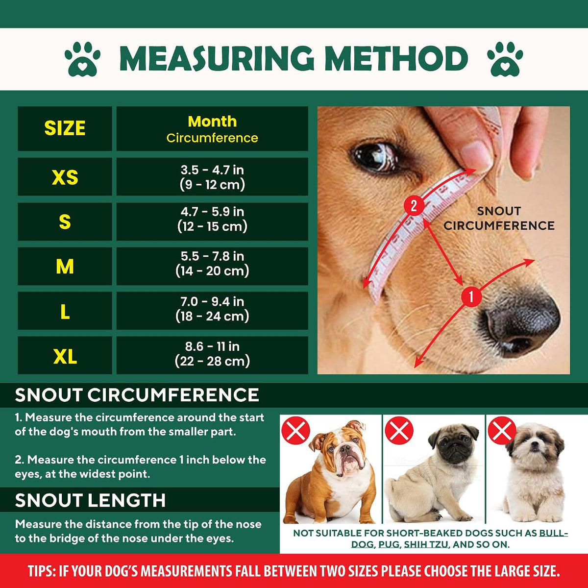 Dog Muzzle Medium Sized Dogs - Adjustable Large ( 7.0” - 9.4” ) - image 3
