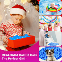 Realhaha plastic ball pit balls, 2.76 inches, in blue, pink, purple and yellow - view 20