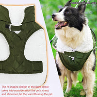 Dog Winter Coat for Cold Weather - Green / Medium - image 3