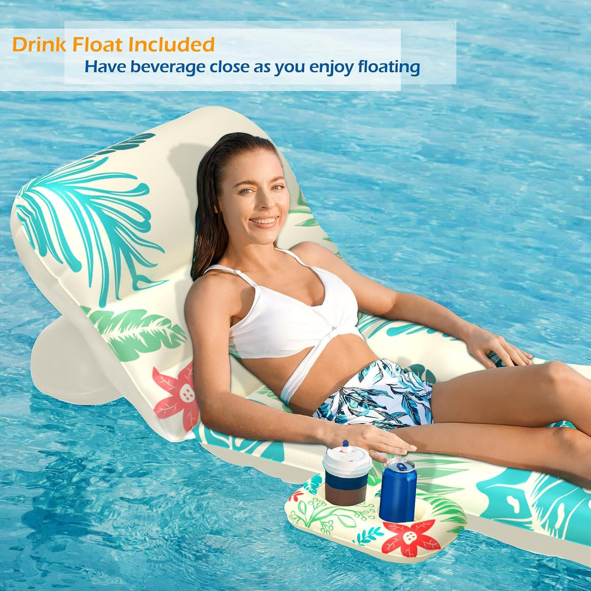 Jasonwell Inflatable Pool Float Adult - Beige - image 3