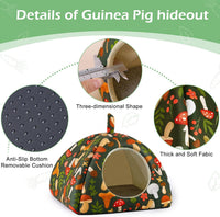 Bienbee Guinea Pig Hideout - Green Mushroom / Large(9.4"L x 9.4"W x 7.9"H) - image 4