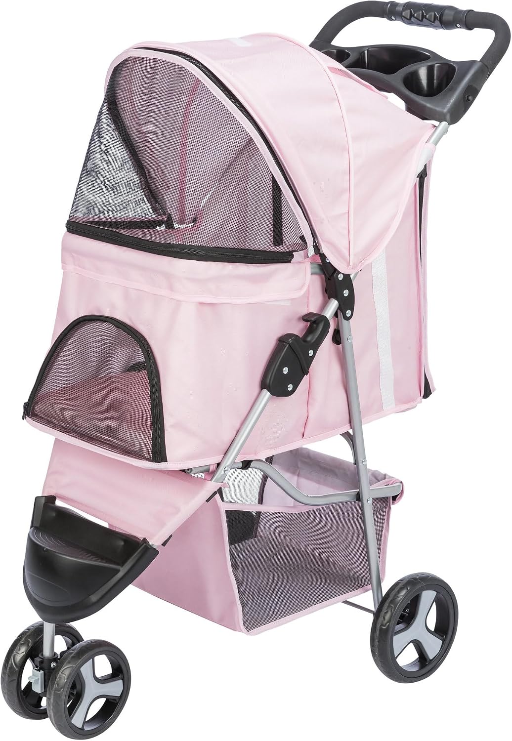 Trixie Foldable Pet Stroller for Cats and Dogs - Pink