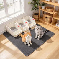 Cat Litter Mats-Extra Large 47''x36'' Litter Trapping Mat for Cat-XXL - Gray-XXL 47x36 inch - image 2