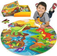 SYNARRY Unicorn Princess Mermaid Fairy Floor Puzzles for Kids Ages 3-5 – Fun for Kids & Family - Dinosaur