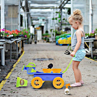 Dimple Garden Wagon & Tools Toy Set, Kids Gardening Set - Blue - image 4