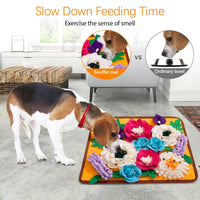 Snuffle Mat for Dogs Pet Treats Feeding Mat for Small/Medium Breed - Orange - image 3