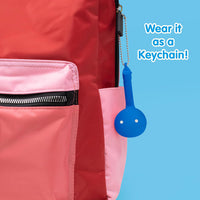 Otamatone Melody musical electronic instrument toy keychain in lime green note shape - view 11