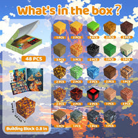 SSAWER 48 piece magnetic blocks travel set with colorful building cubes - view 11