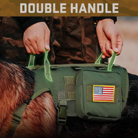 Forestpaw Tactical Dog Harness for Large Dogs, Military, L - L:Chest 27-40",Fit 70-140lbs / Green - image 3