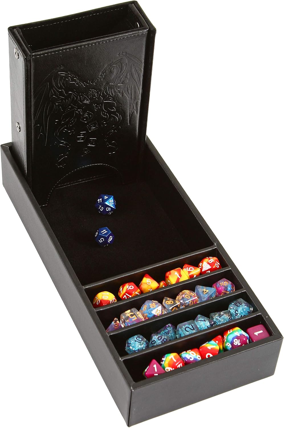 Forged Dice Co. Citadel Dice Tray and Tower, Storage Box - Black