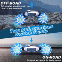 Fosgoit Gesture Sensing RC Stunt Car - Blue-white - image 2
