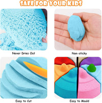 NiToy FlexiSand Toy Sand 2.2Lbs Moldable Sensory Sand for Kids - Light Blue - image 3