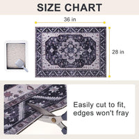 Cat Litter Mat, 20" x 28" Litter Trapping Mat, Waterproof – Daily Care for Cats - Retro_Grey / 28x36 Inch (Pack of 1) - image 2